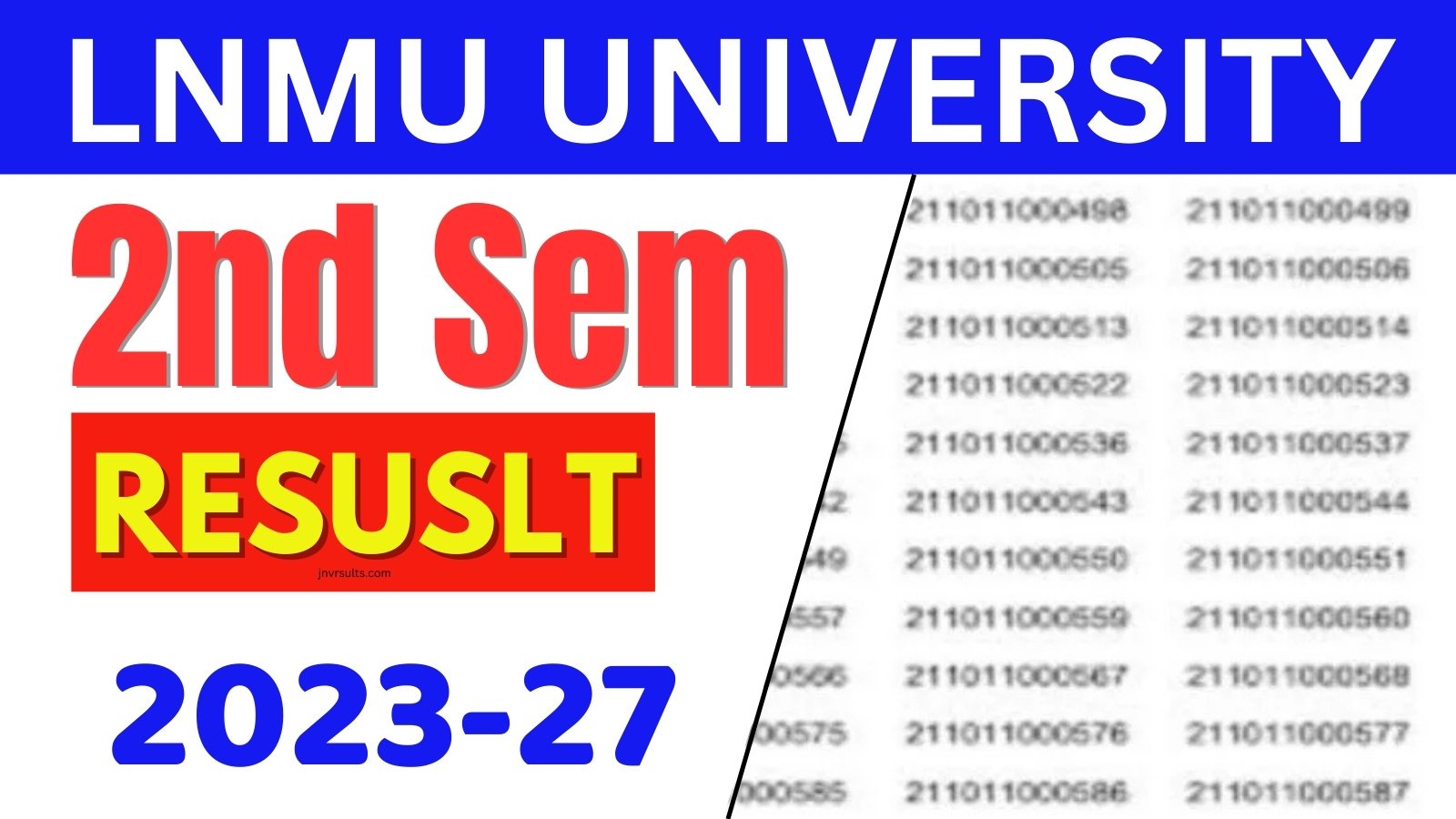 LNMU 2nd Semester Result 2023-27