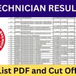 RRB TECHNICIAN RESULT 2025